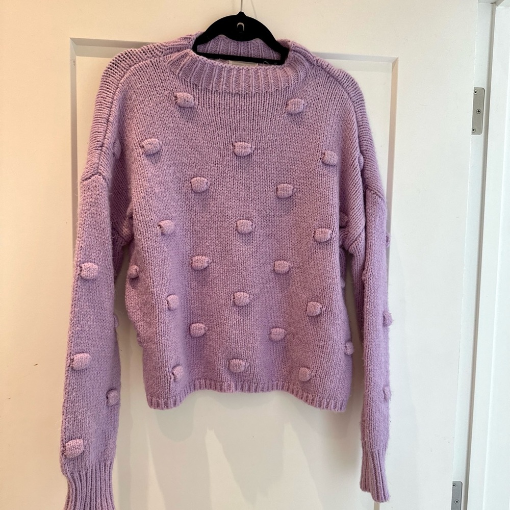Pom-Pom Lavender Sweater